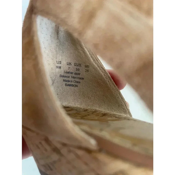 Women's Sam Edelman Brown Lace-Up Gladiator Cork Sandals Size 9M‎ EUC - Picture 6 of 7